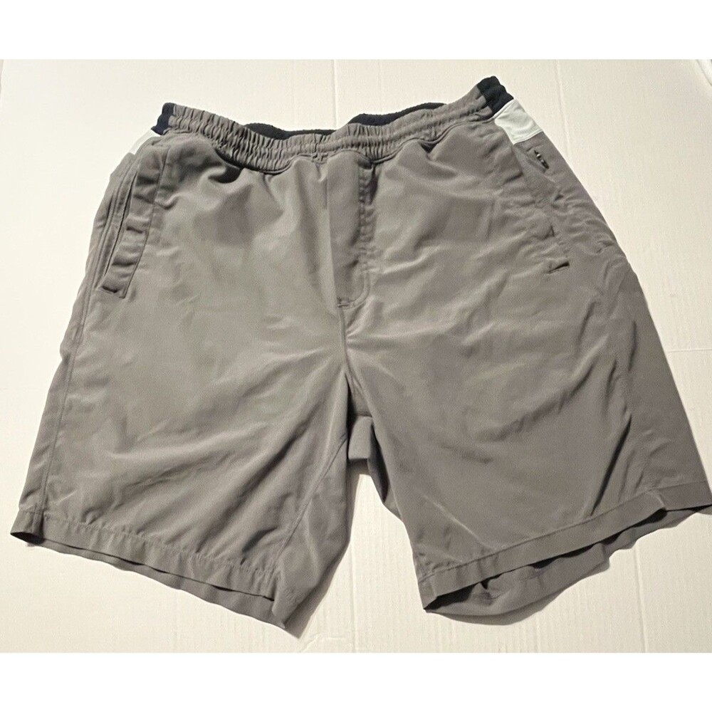 BirdDogs Shorts Mens XL Long Boom For Your Broomstick Gray Blue Lined Athletic